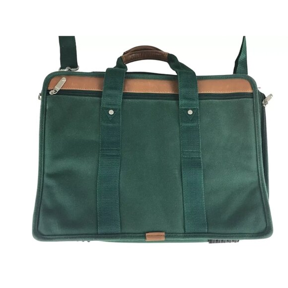 PORT Mens Green Brown Protection System Laptop Sleeve Messenger Bag - Picture 7 of 11